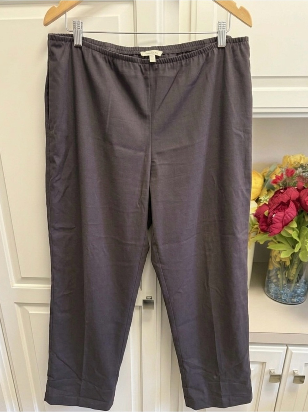 Eileen Fisher Relaxed Trousers in Charcoal Gray
